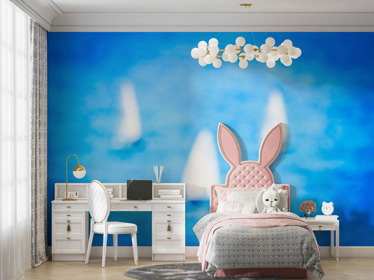 3 Sailboats Wall Mural