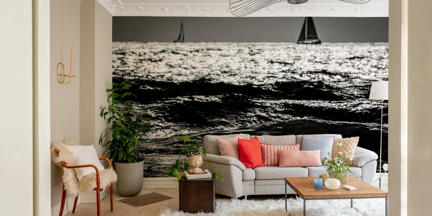 Two Sailboats Wall Mural