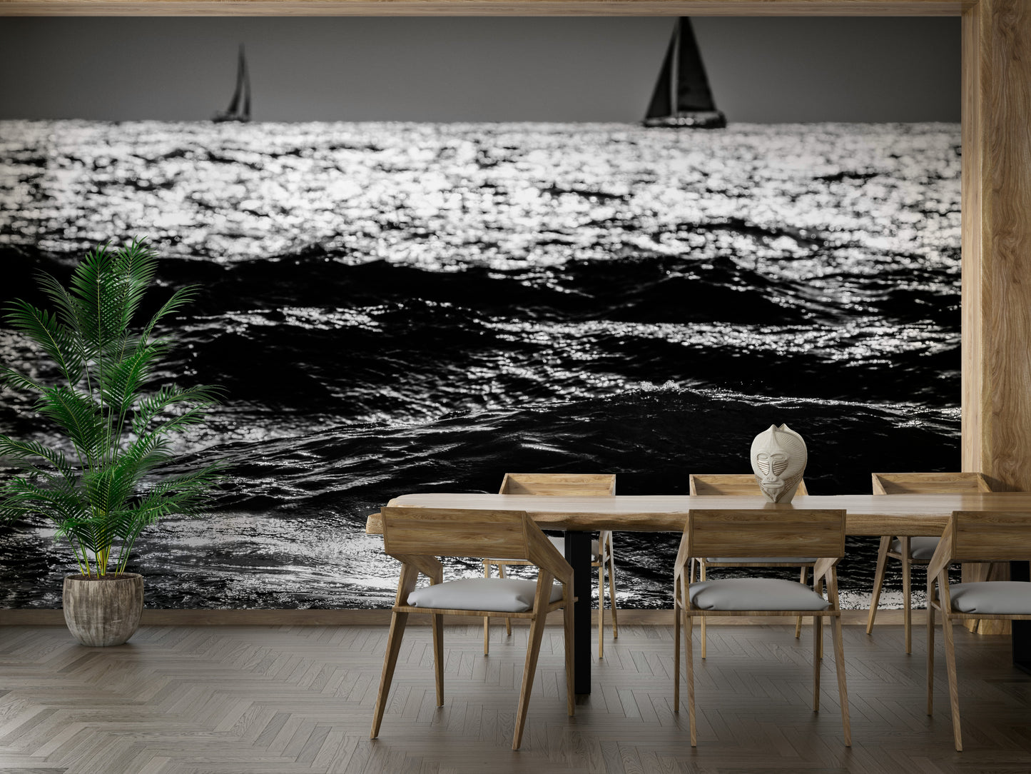 Two Sailboats Wall Mural