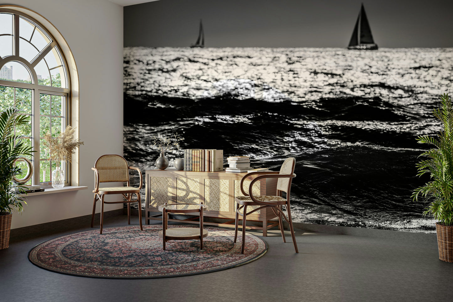 Two Sailboats Wall Mural