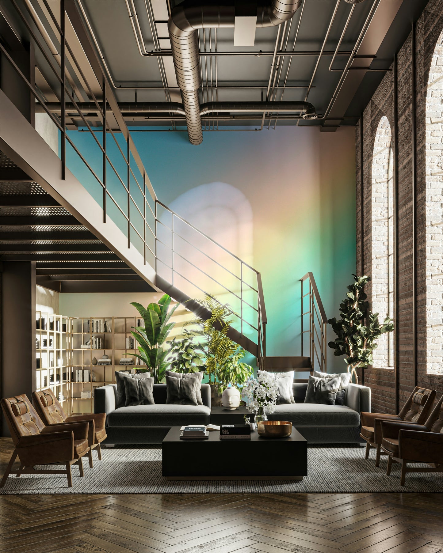 Rainbow Wall Mural