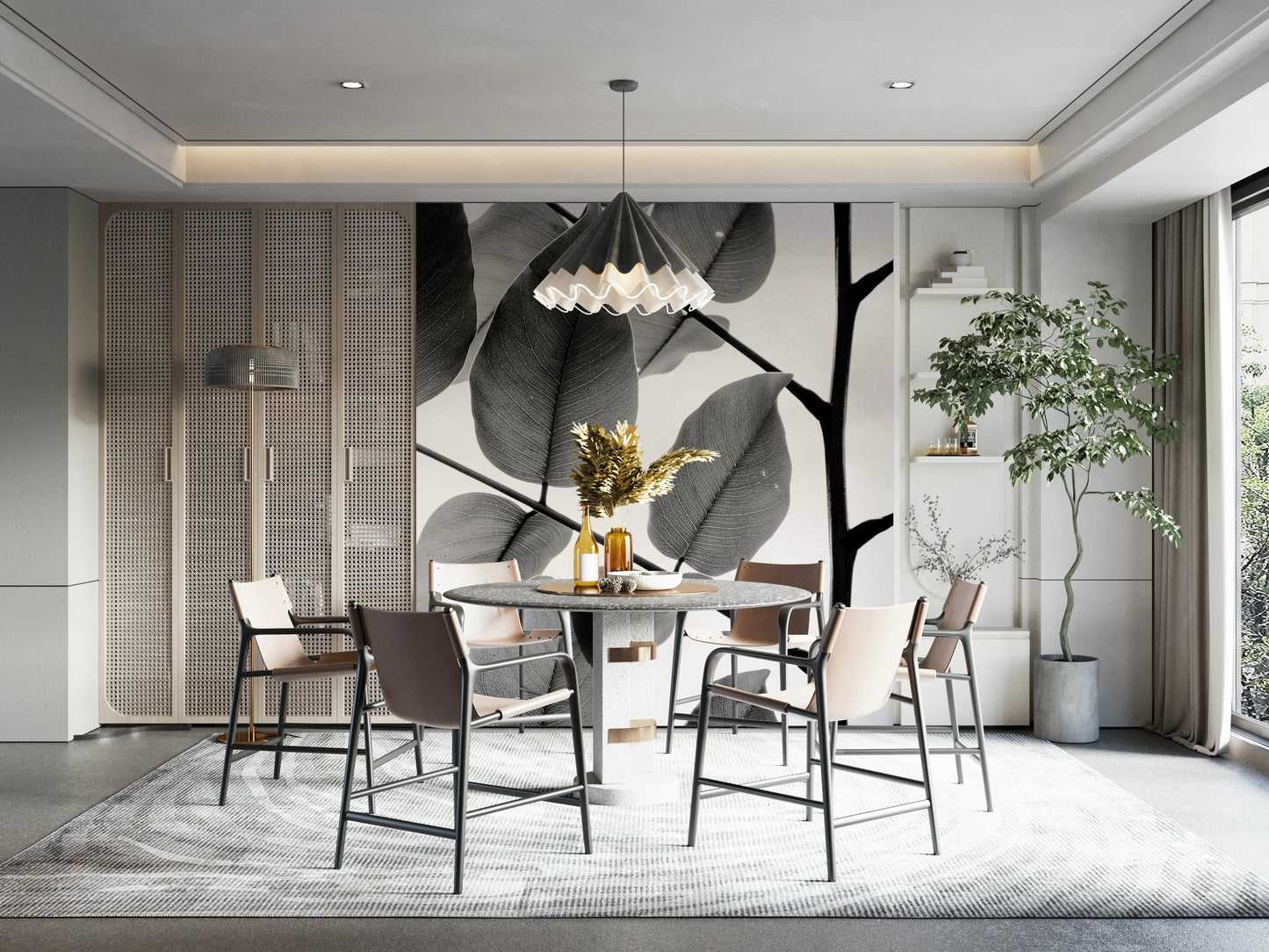 Branches and Leaves II Wall Mural