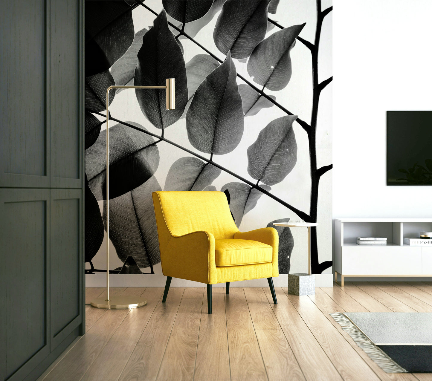 Branches and Leaves II Wall Mural