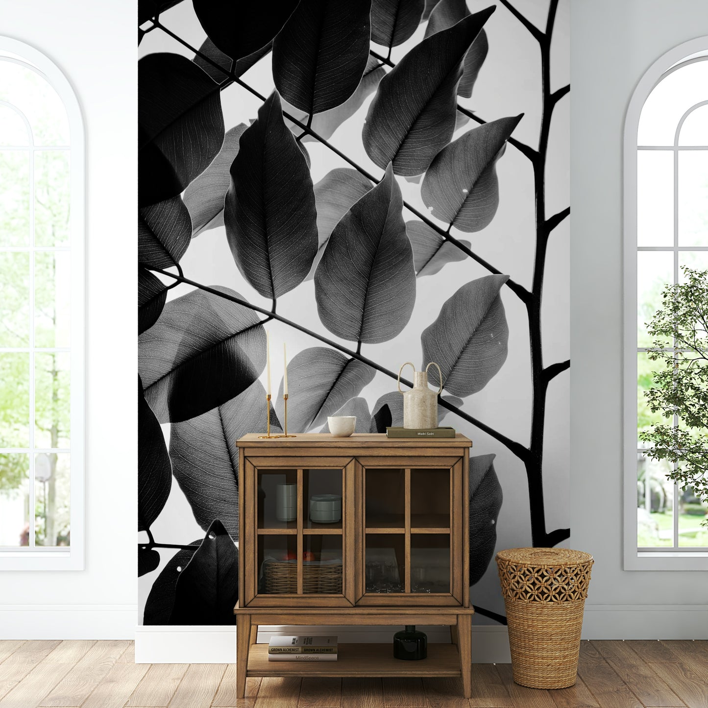 Branches and Leaves II Wall Mural