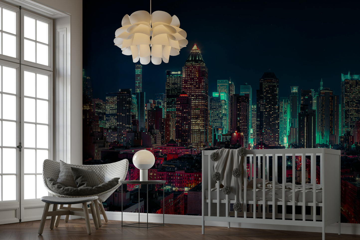 Neon City Nights Wall Mural