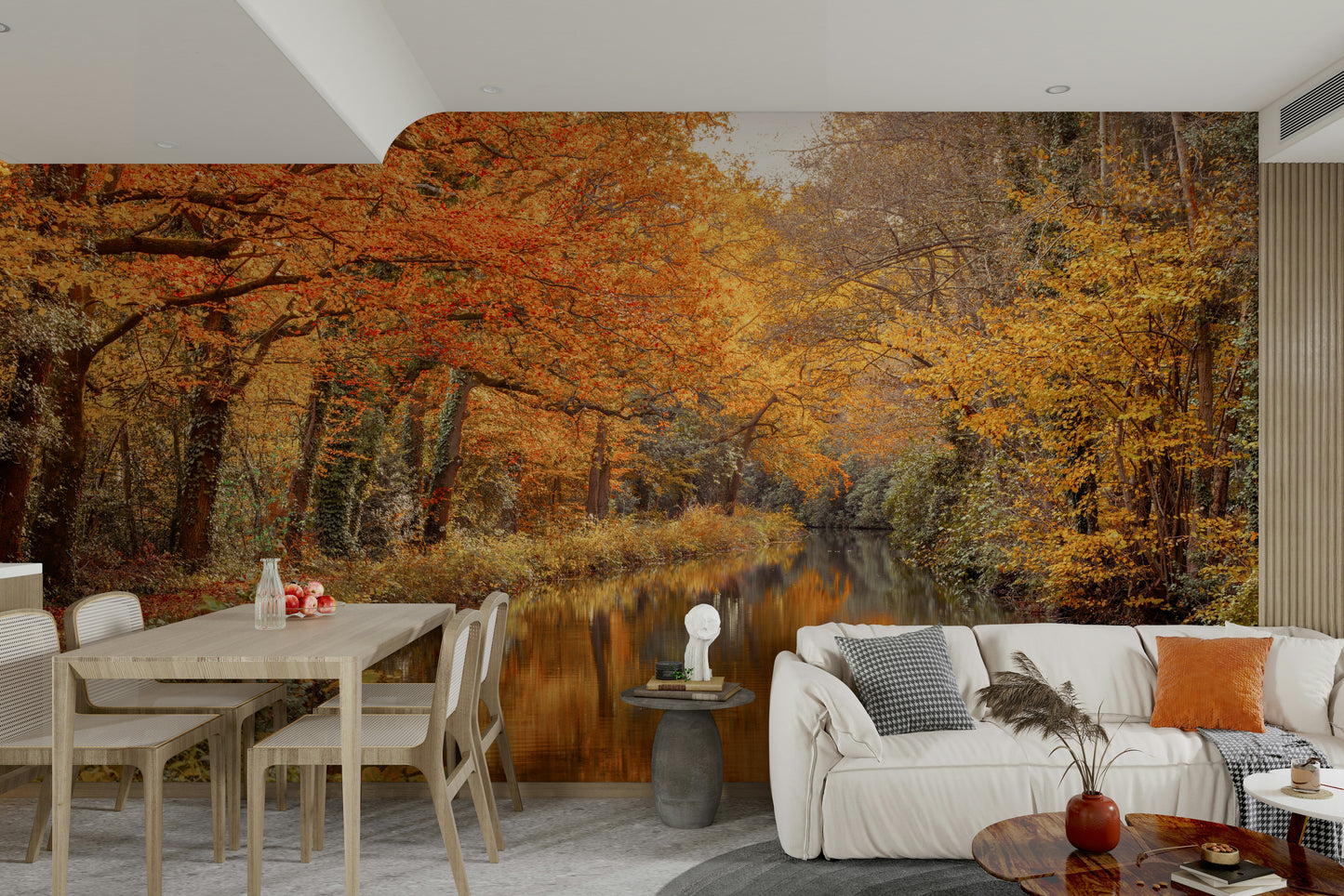 Autumnal River Serenity Wall Mural