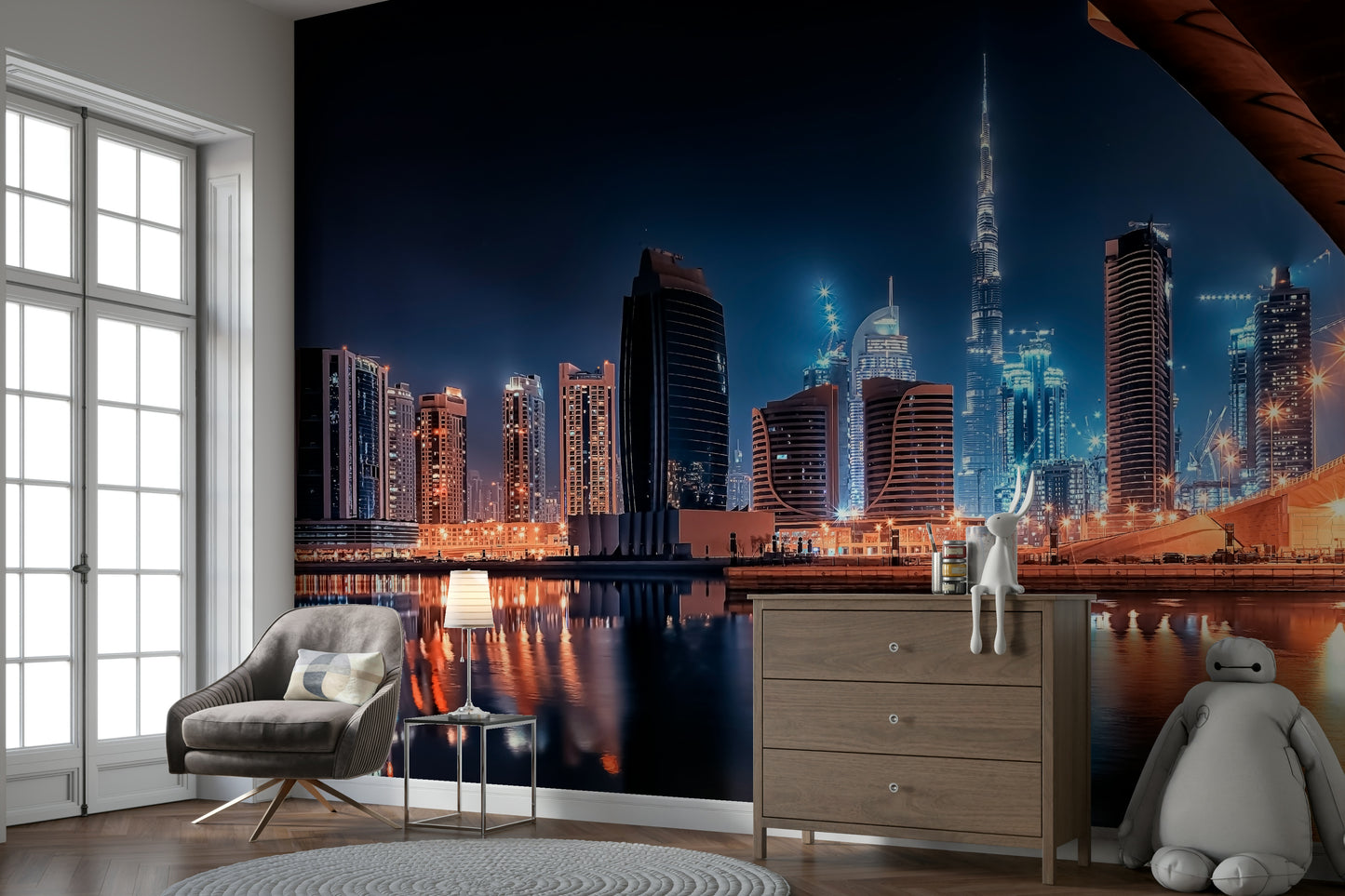Cityscape Luminescence Wall Mural