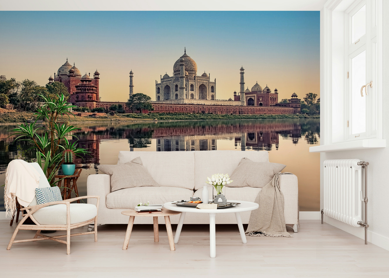 Taj Mahal's Reflection Wall Mural