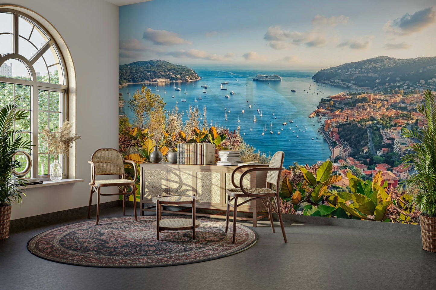 French Riviera Vista Wall Mural