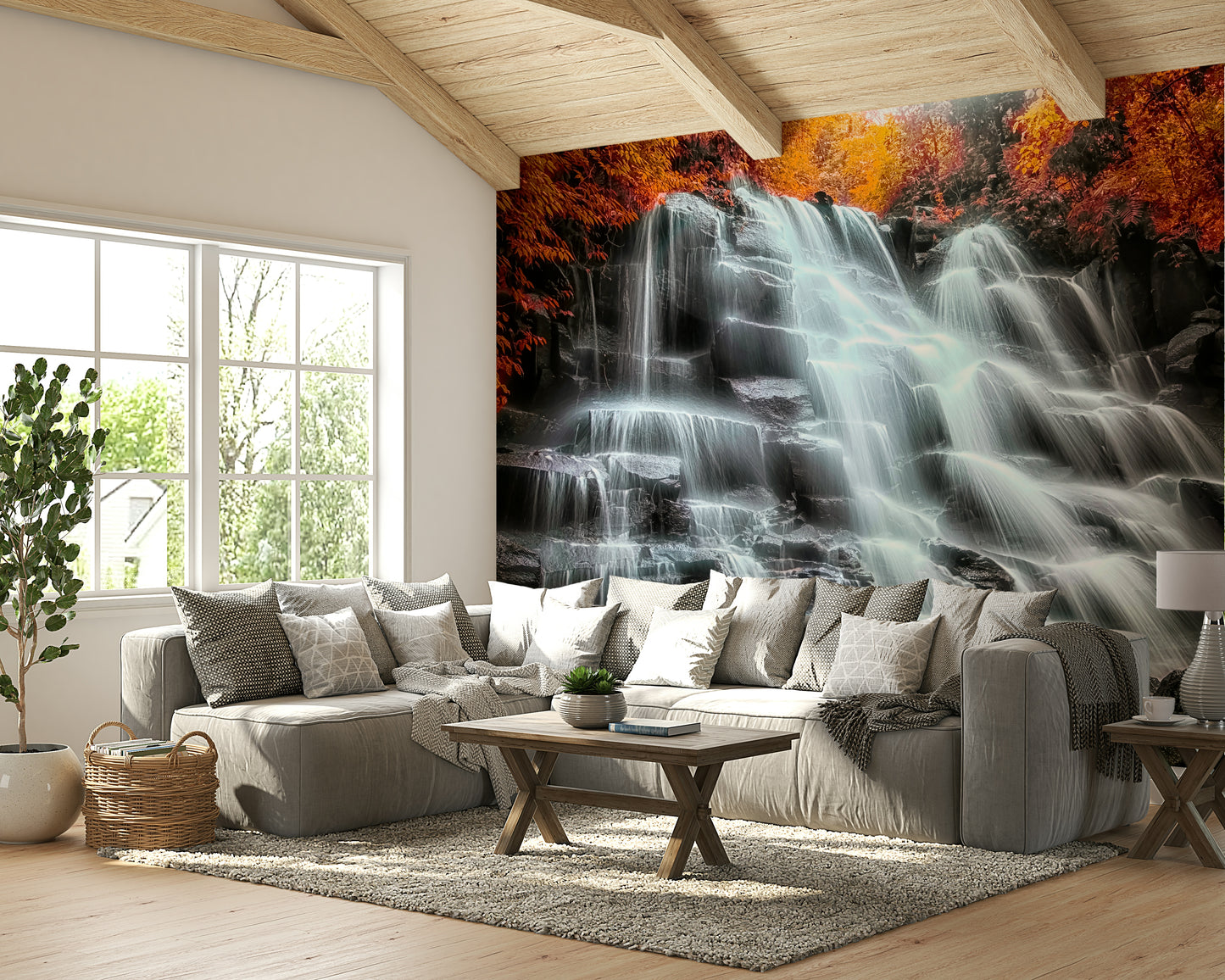 Autumn Cascade Wall Mural