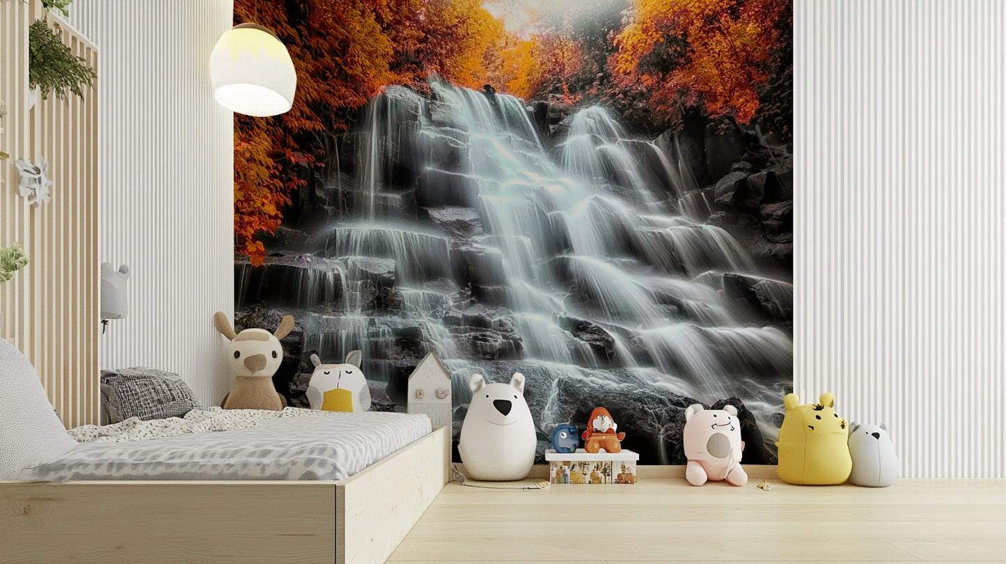 Autumn Cascade Wall Mural