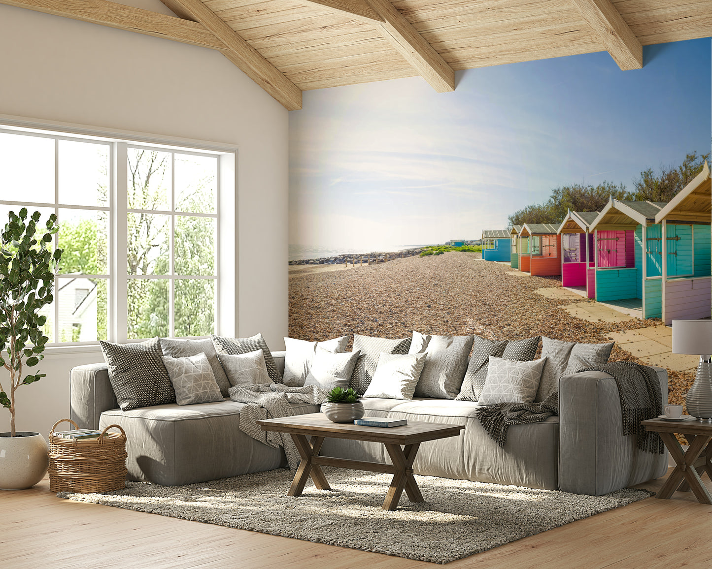 Coastal Cabins Wall Mural