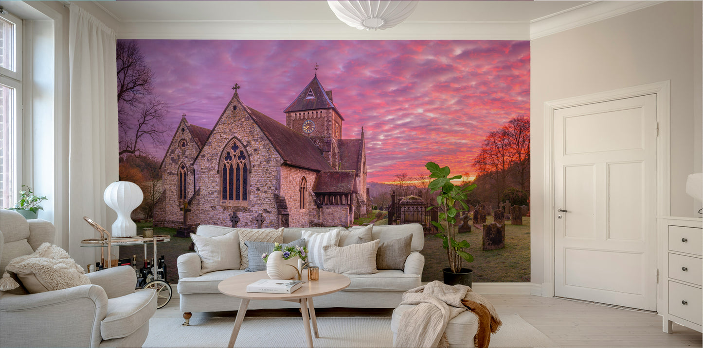 Dawn at the Church Wall Mural