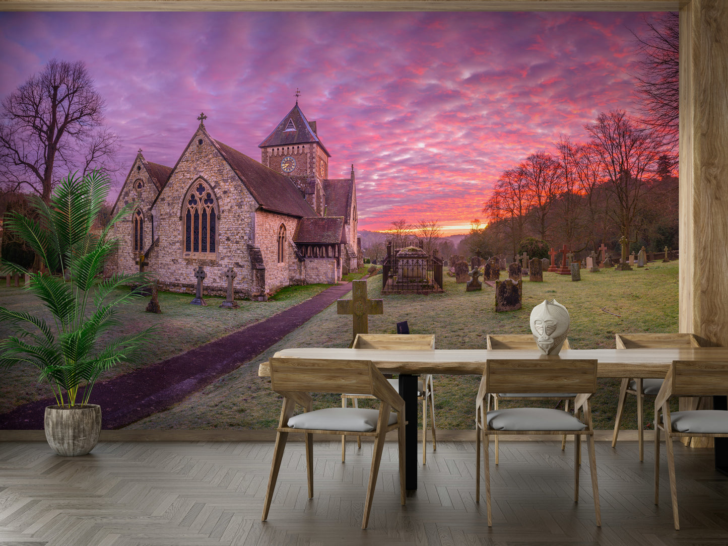 Dawn at the Church Wall Mural