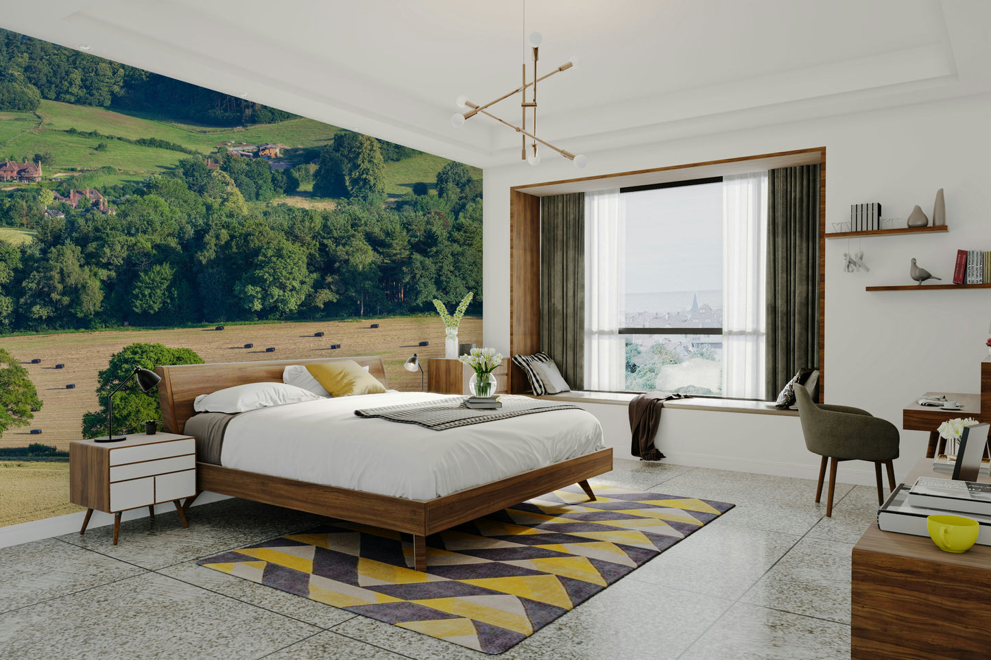 Rolling Hills Harmony Wall Mural