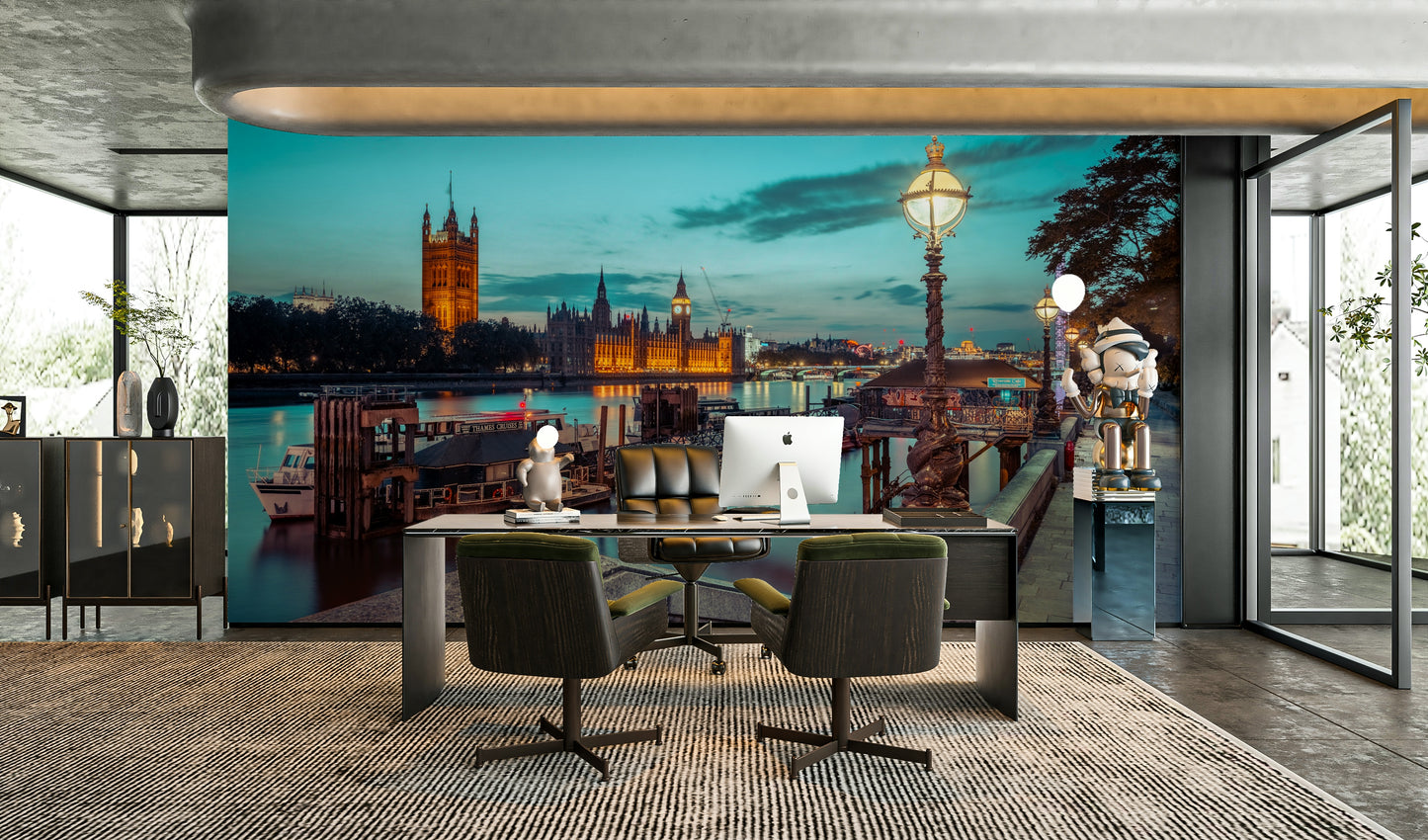 Twilight Thames Embrace Wall Mural