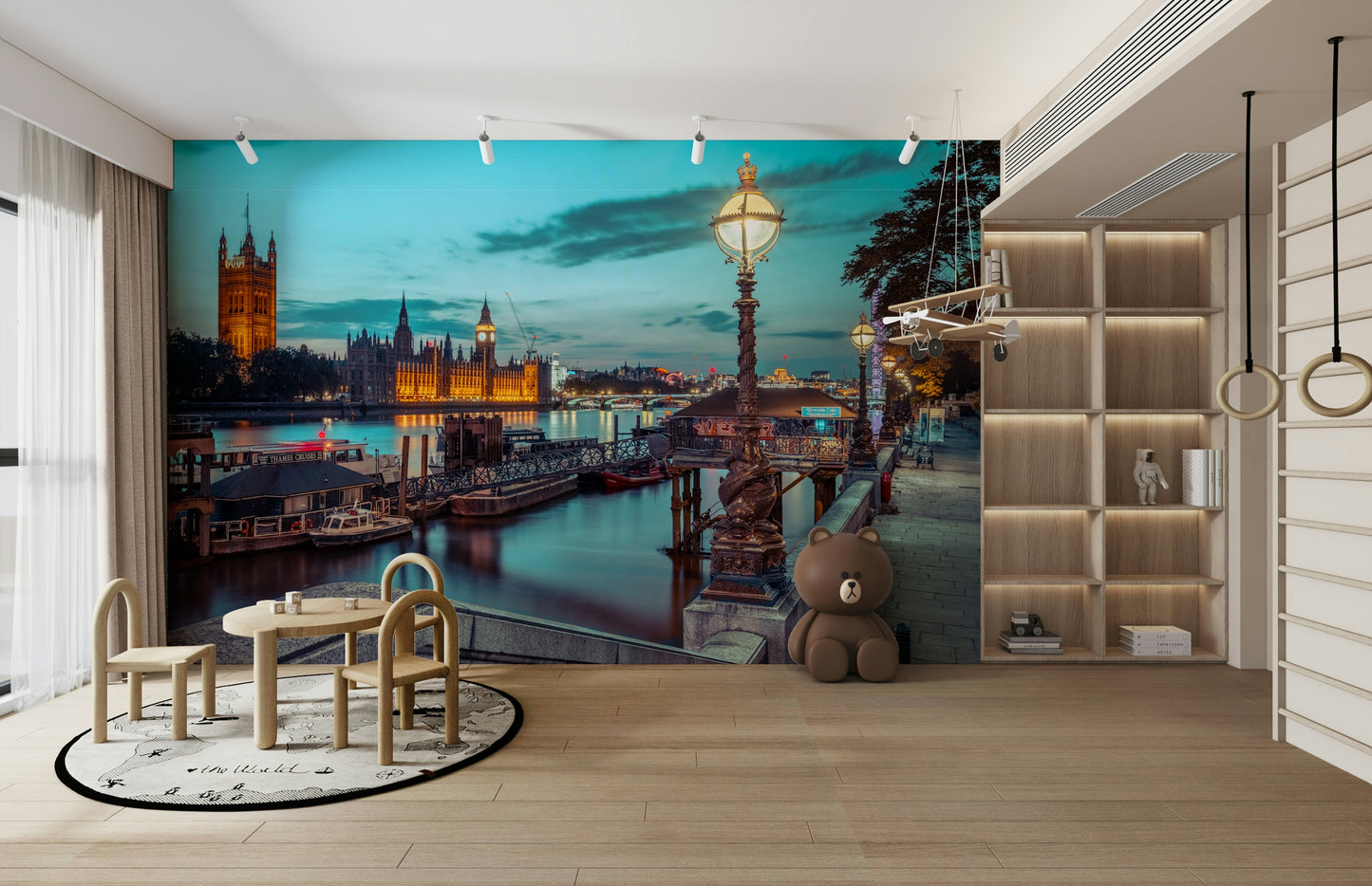 Twilight Thames Embrace Wall Mural