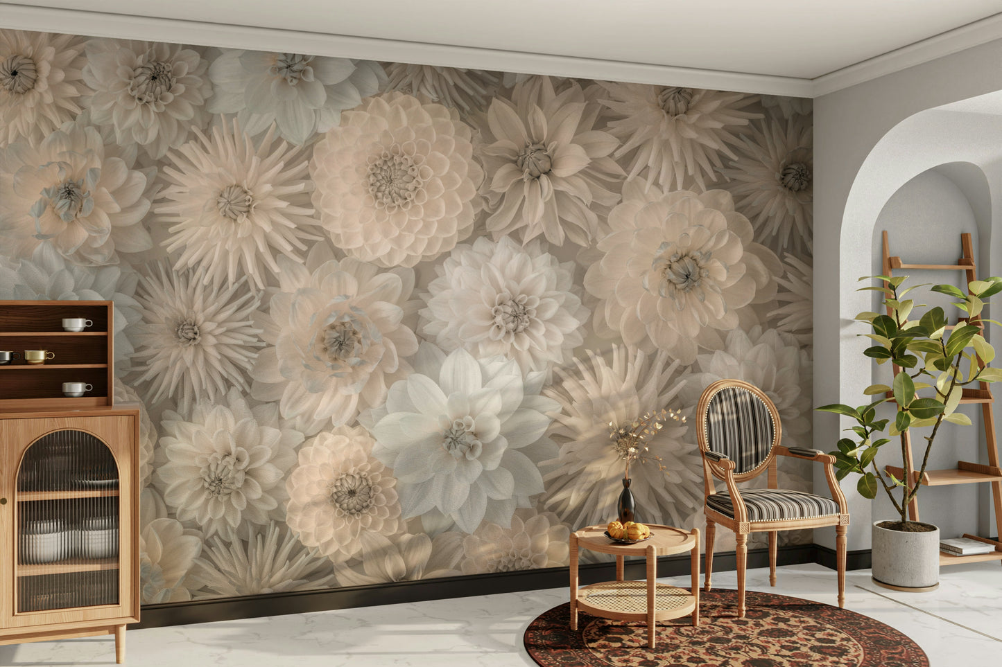 Lush Dahlia Tapestry Wall Mural