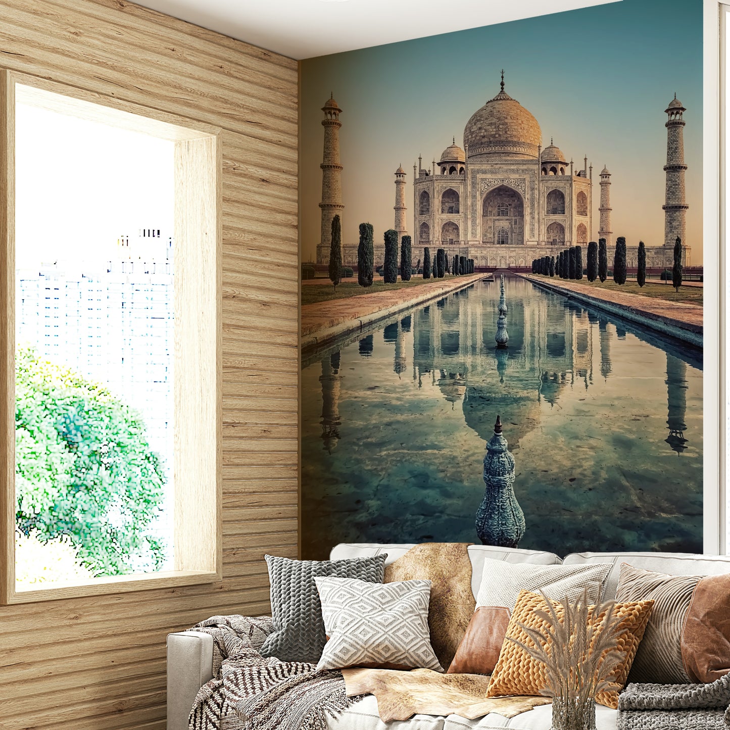 Taj Mahal: A Reflective Wonder Wall Mural
