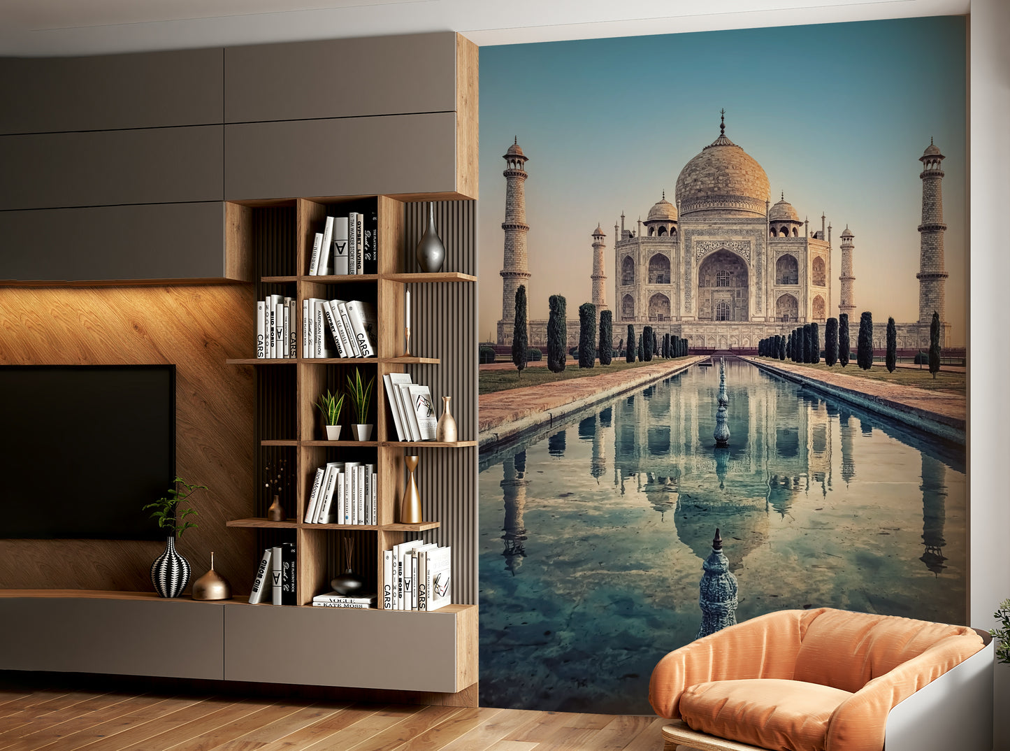 Taj Mahal: A Reflective Wonder Wall Mural