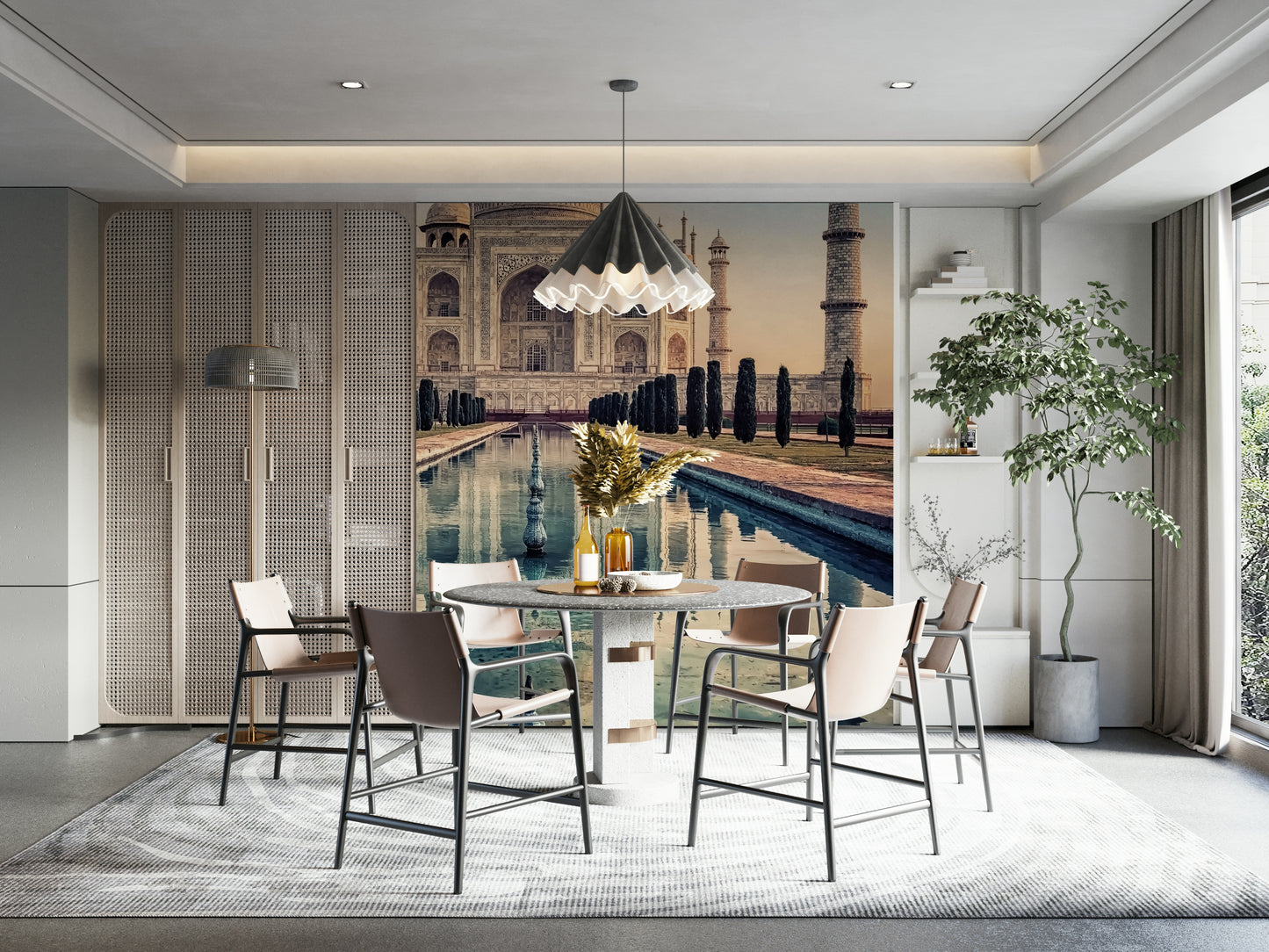 Taj Mahal: A Reflective Wonder Wall Mural