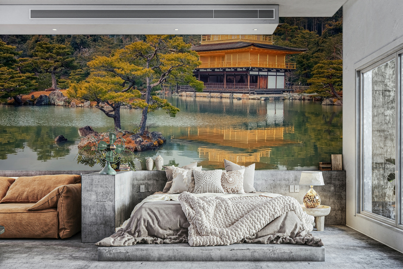 Golden Temple Calm Wall Mural