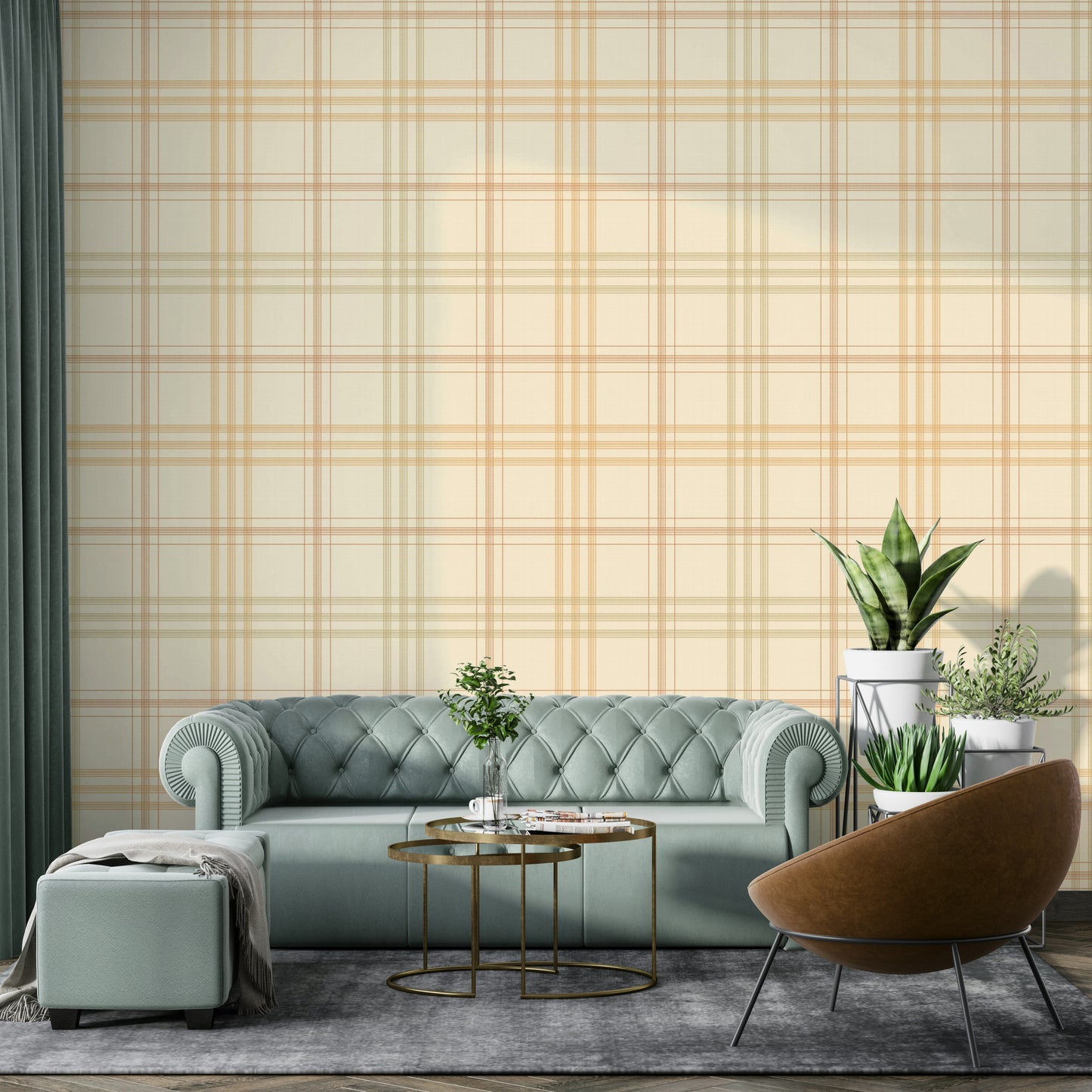 Harvest Plaid Muted Autumnal Wallpaper⁠
