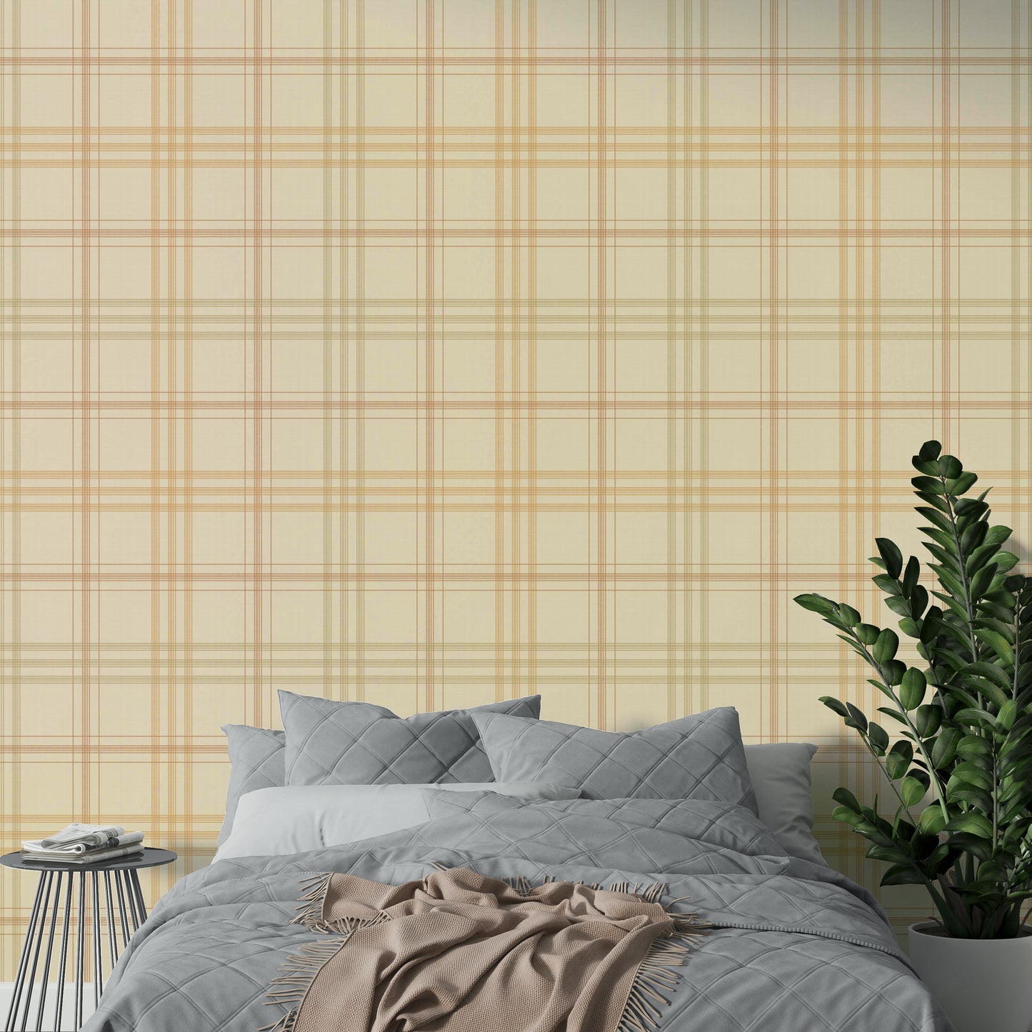 Harvest Plaid Muted Autumnal Wallpaper⁠