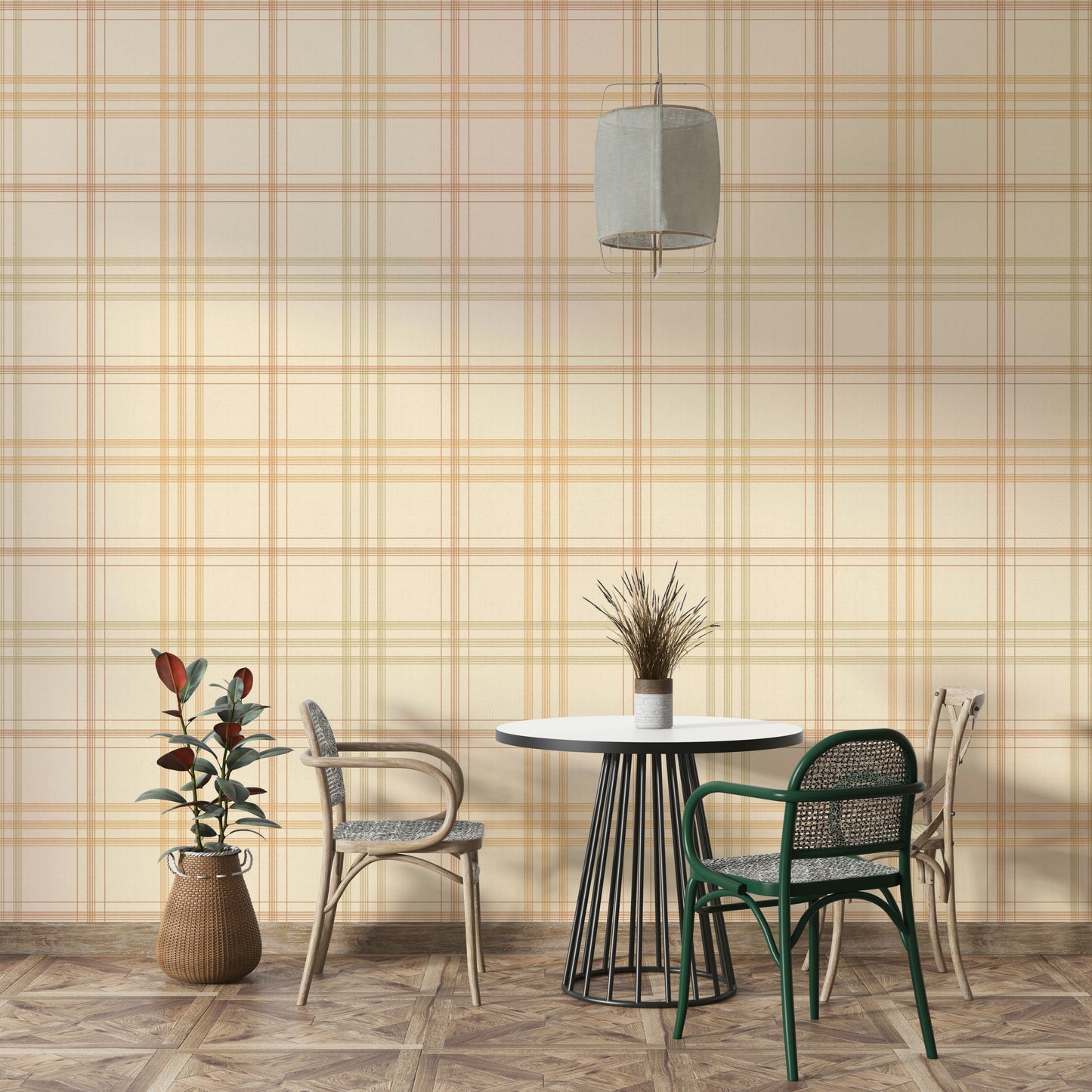Harvest Plaid Muted Autumnal Wallpaper⁠
