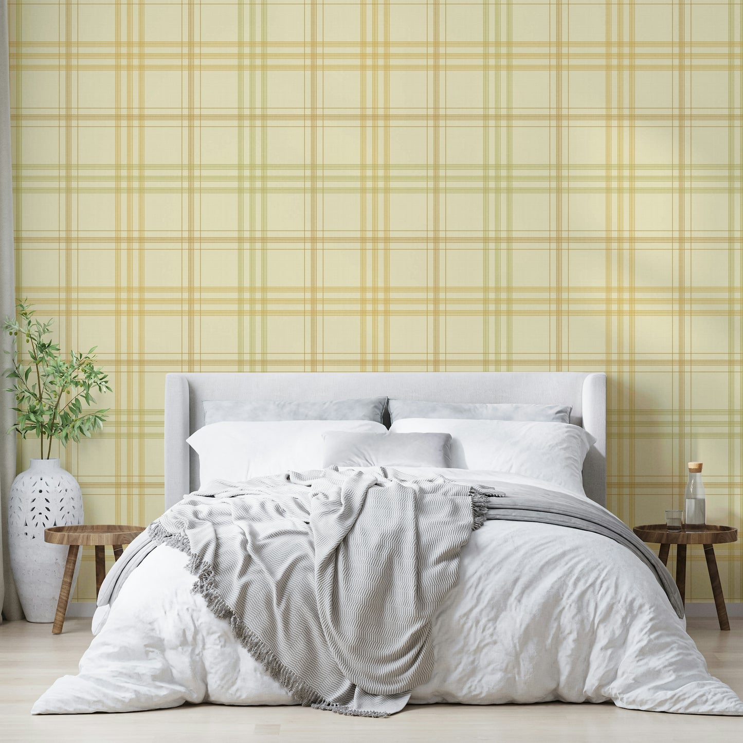 Harvest Plaid Muted Fall Wallpaper⁠