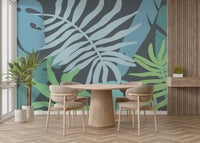 An artistic nature inspired mural for home decor.

