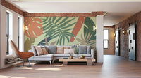 A classic leaf motif wallpaper for walls.

