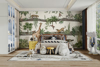 A contemplative wild animal wallpaper mural for a feature wall.

