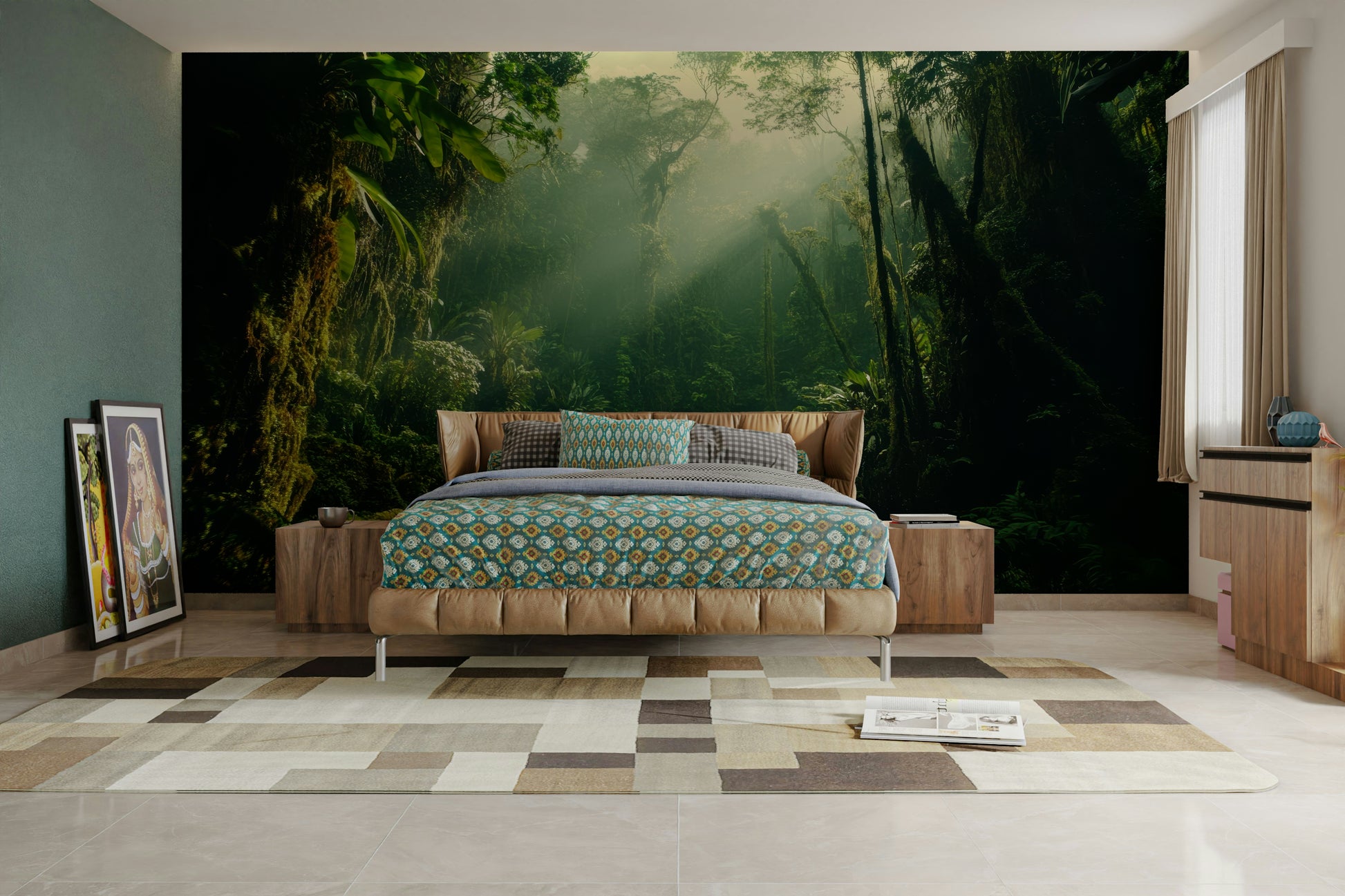 A classic cloud forest wallpaper for walls.

