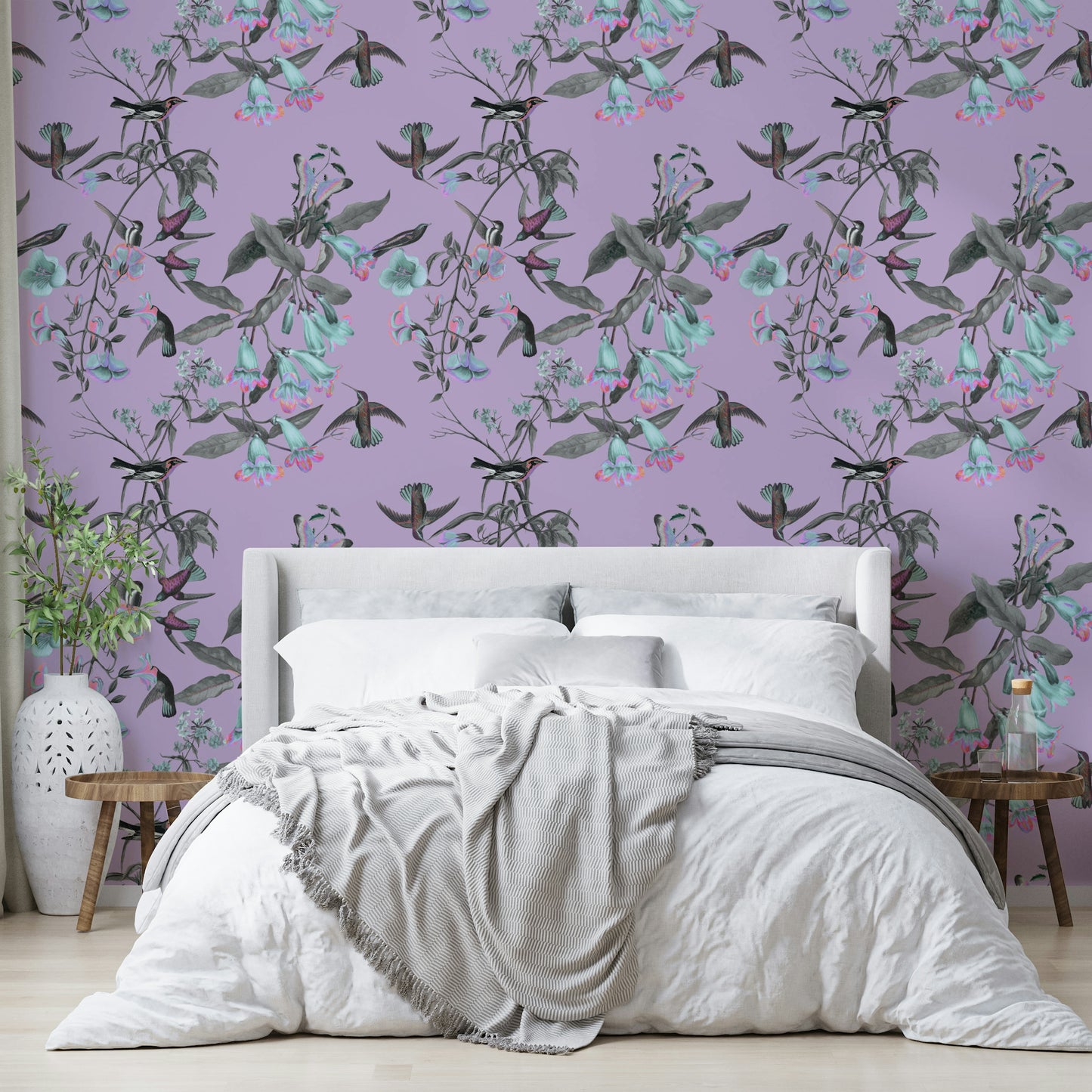 A serene whimsical feather wall mural for your decor.

