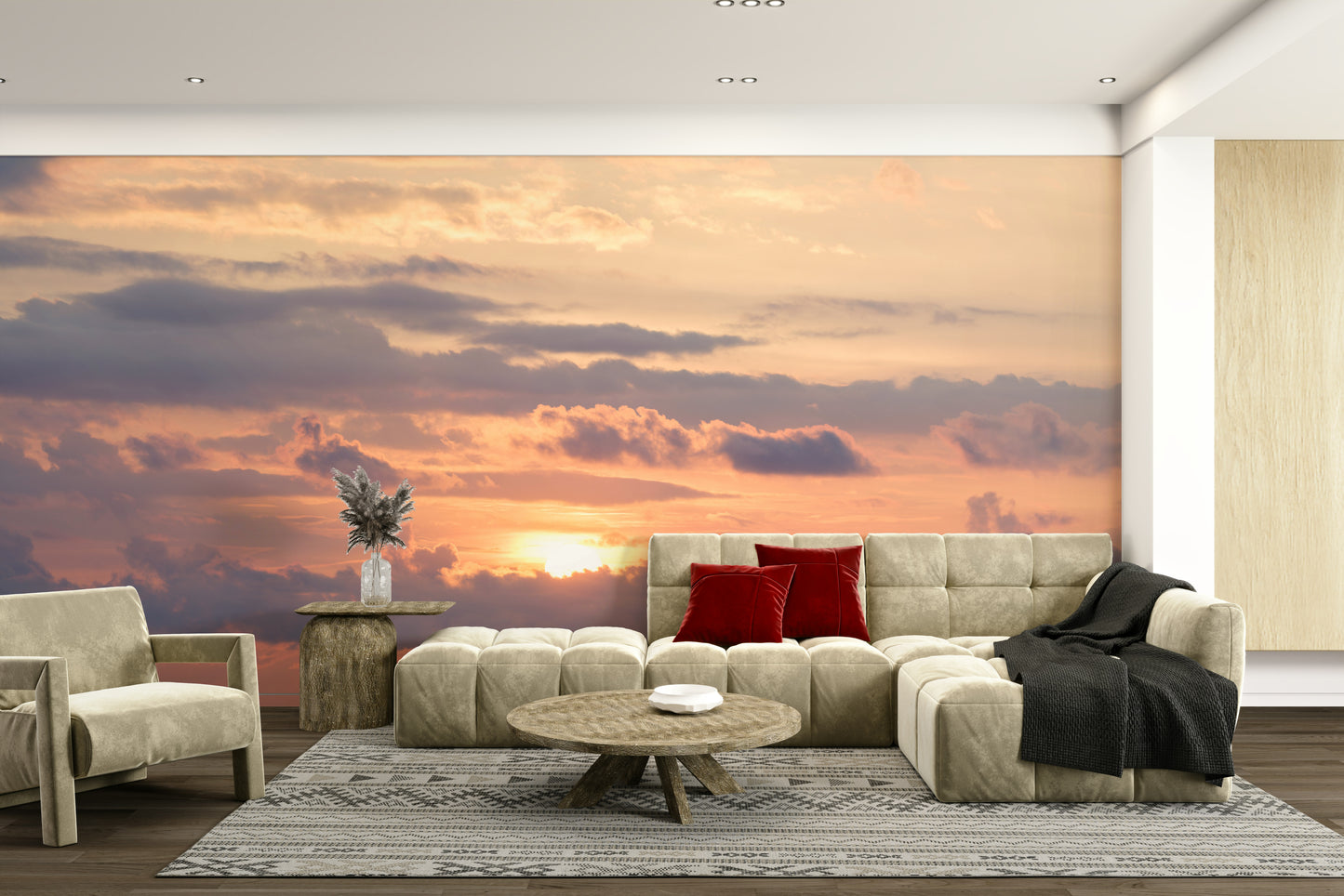 An artistic nature inspired mural for home decor.

