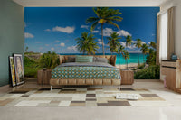 A classic palm tree wallpaper for walls.




