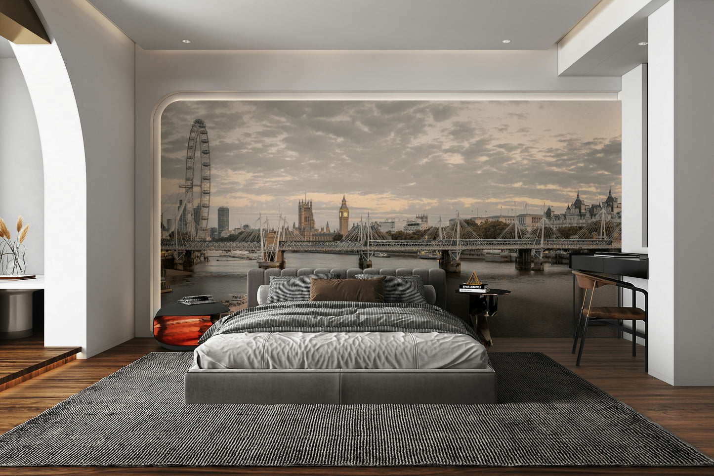 A classic city view wallpaper for walls.


