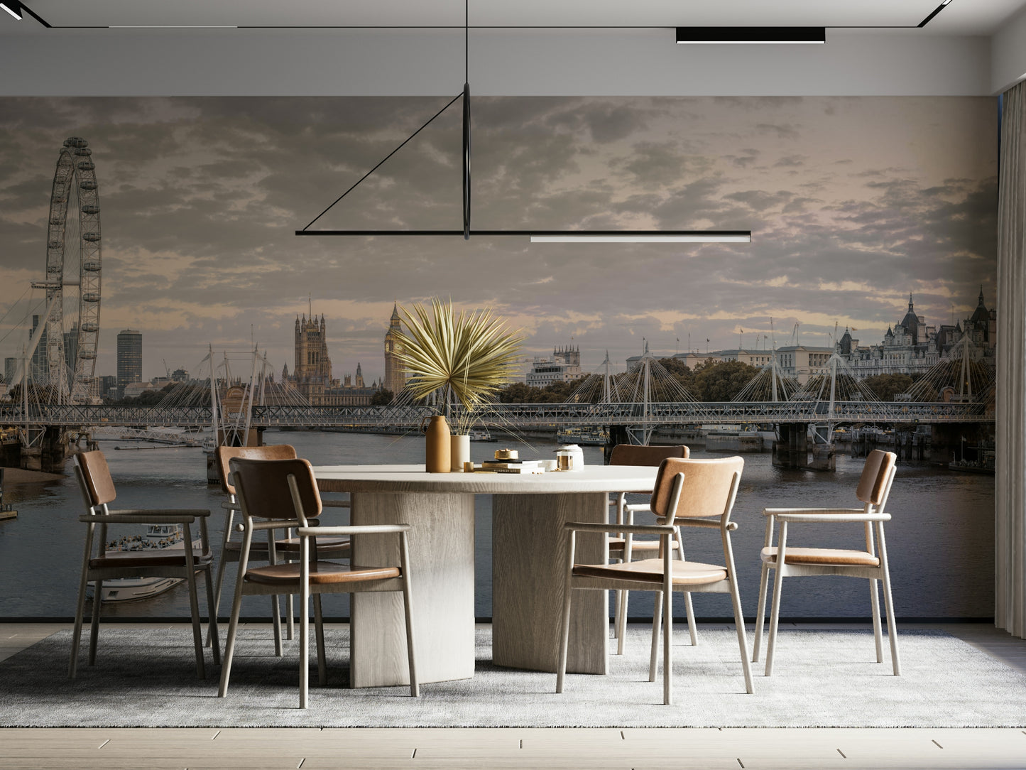 A contemplative urban view wallpaper mural for a feature wall.

