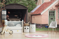 A graceful subtle scene wall mural in muted, rustic tones.

