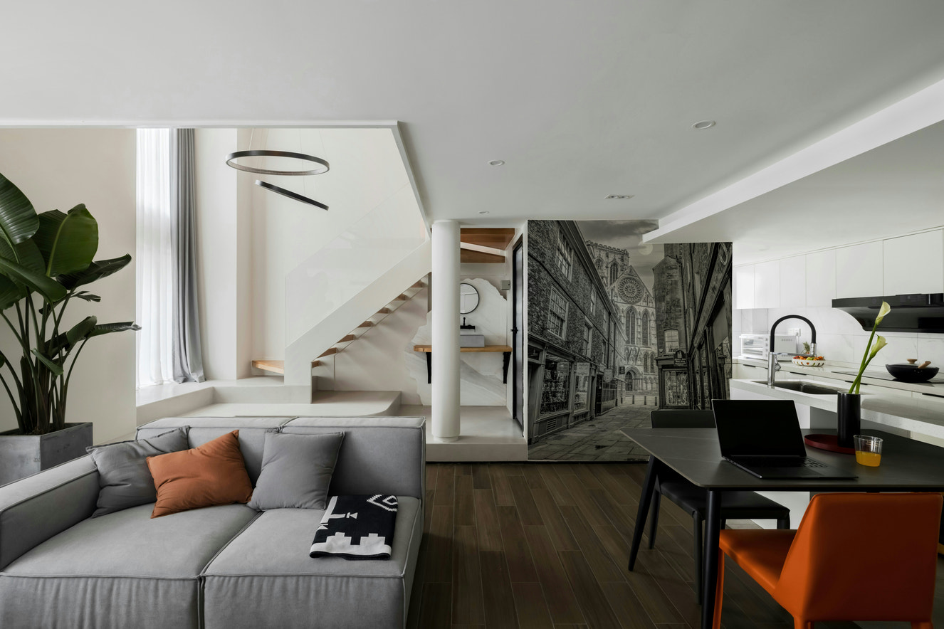 A beautiful Gothic alleyway wallpaper mural for a modern room.

