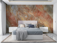 A contemplative mineral slice wallpaper mural for a feature wall.

