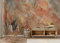 A calming sophisticated design wallpaper mural that defines a space.

