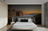 A contemplative Mediterranean wallpaper mural for a feature wall.

