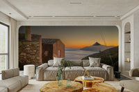 A beautiful Aegean Sea view wallpaper mural for a modern home.

