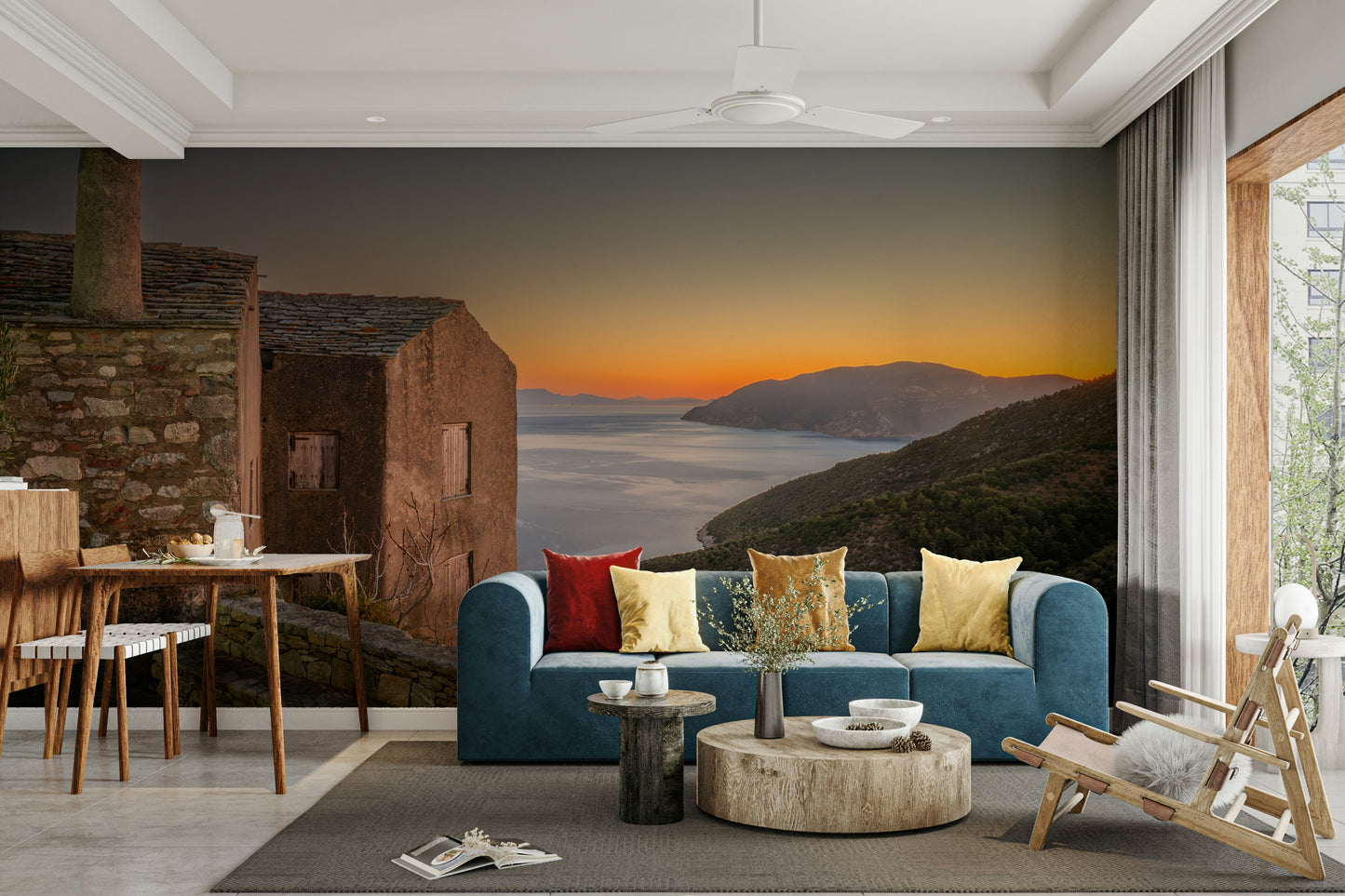 A classic coastal design wallpaper for walls.

