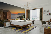An artistic nature seascape mural for home decor.

