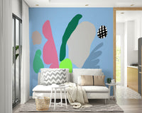 A beautiful modern art wall mural of delicate light.

