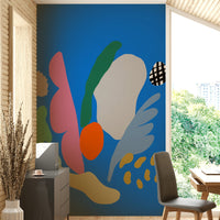 A beautiful whimsical ice cream wallpaper mural for a playful room.

