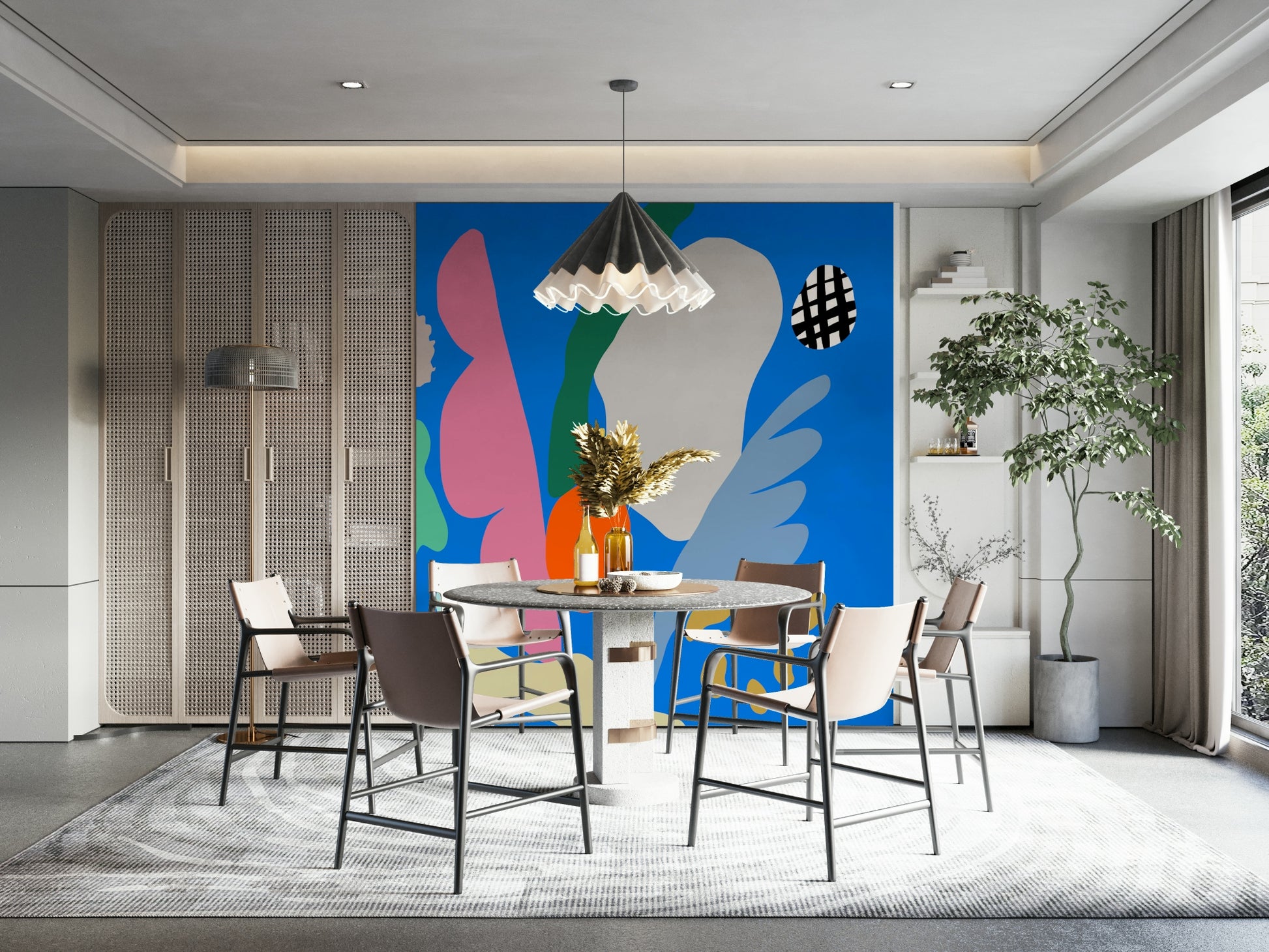 A serene colorful dessert wall mural for your decor.

